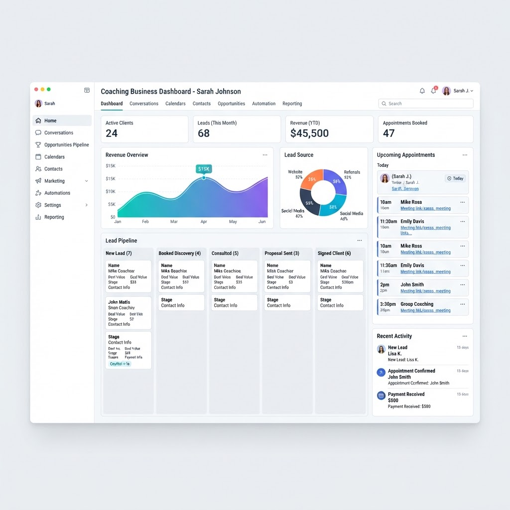 Coaching Business — Lead Generation & Automation project preview