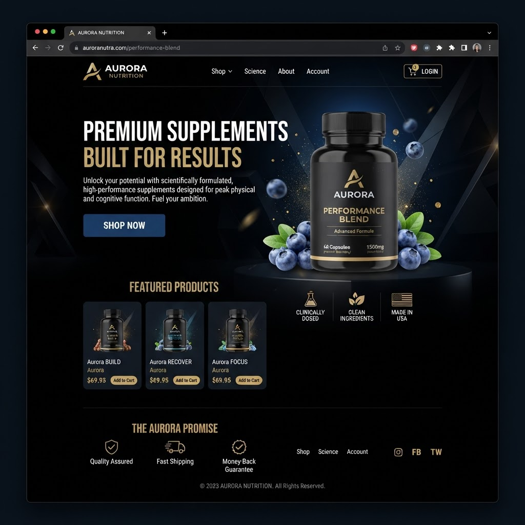 Supplement Brand — Funnel Optimization project preview